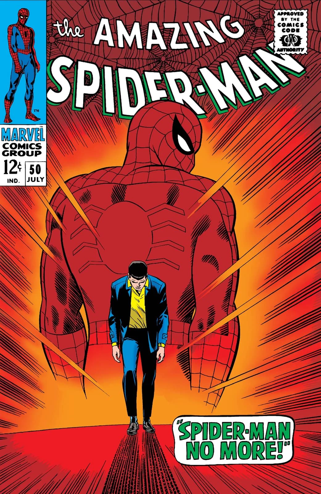 The Amazing Spider-Man #50 (July 1967) cover, from the publisher's digital edition of the original issue