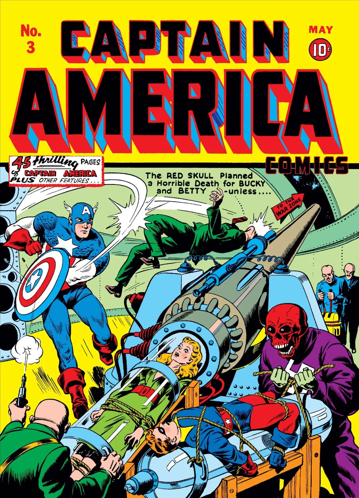 Captain America Comics #3 (May 1941) cover, from the publisher's digital edition of the original issue