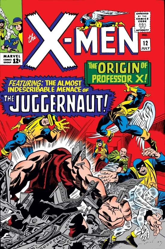 The X-Men #12 (July 1965) cover, from the publisher's digital edition of the original issue