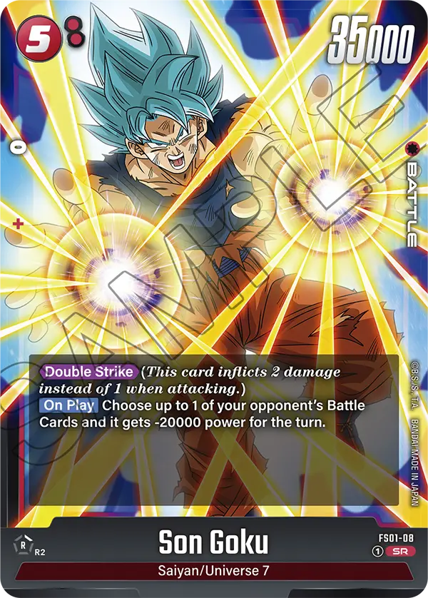 2024 Dragon Ball Super Card Game Fusion World Starter Deck Son Goku (FS01) #FS01-08 Son Goku; official card image from the Bandai card database; publisher sample markings retained