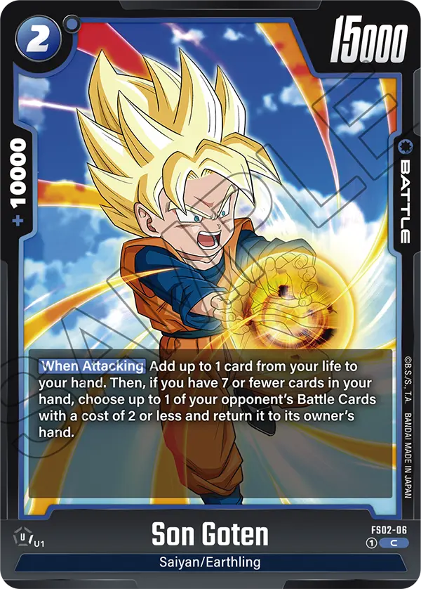 2024 Dragon Ball Super Card Game Fusion World Starter Deck Vegeta (FS02) #FS02-06 Son Goten; official card image from the Bandai card database; publisher sample markings retained