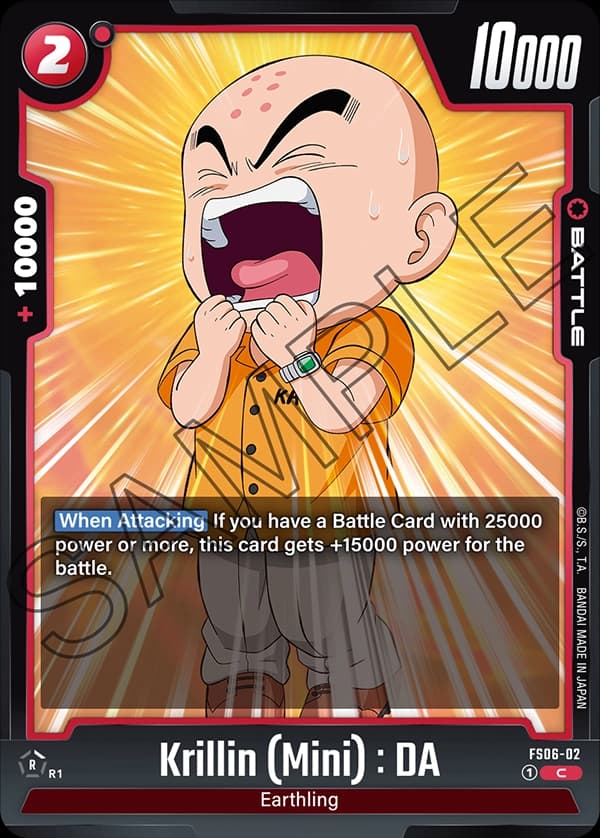 2024 Dragon Ball Super Card Game Fusion World Starter Deck Son Goku (Mini) (FS06) #FS06-02 Krillin (Mini) : DA; official card image from the Bandai card database; publisher sample markings retained
