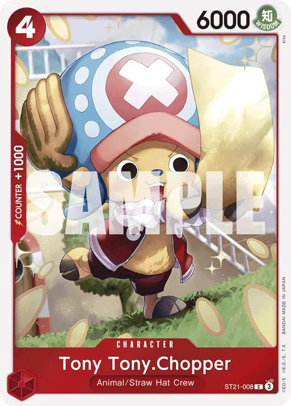 2025 One Piece Card Game GEAR5 (ST-21) #ST21-008 Tony Tony.Chopper; official card image from the Bandai card list; publisher sample markings retained