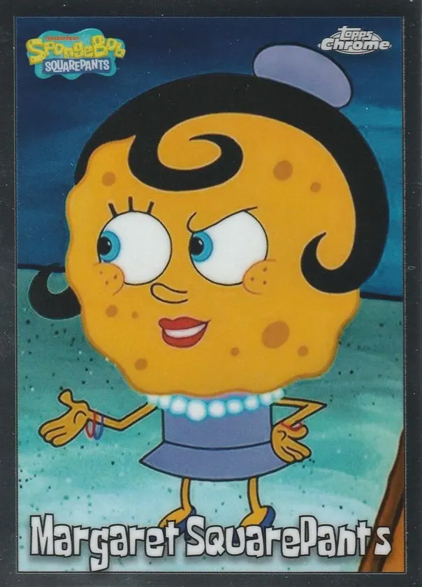 2025 Topps Chrome SpongeBob 25th Anniversary #17 Margaret SquarePants; representative card photograph; color, finish and individual copy details may differ