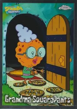 2025 Topps Chrome SpongeBob 25th Anniversary #18 Grandma SquarePants; representative card photograph; color, finish and individual copy details may differ
