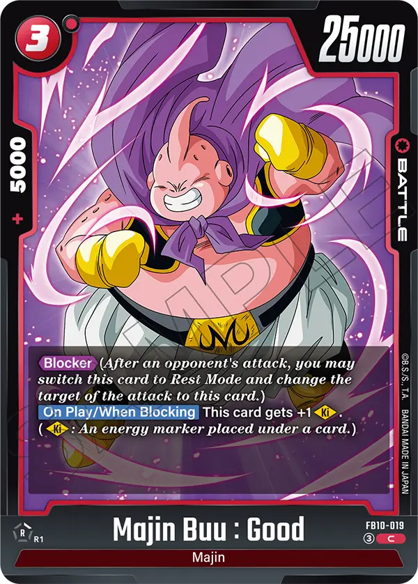 2026 Dragon Ball Super Card Game Fusion World Cross Force (FB10) #FB10-019 Majin Buu : Good; official card image from the Bandai card database; publisher sample markings retained