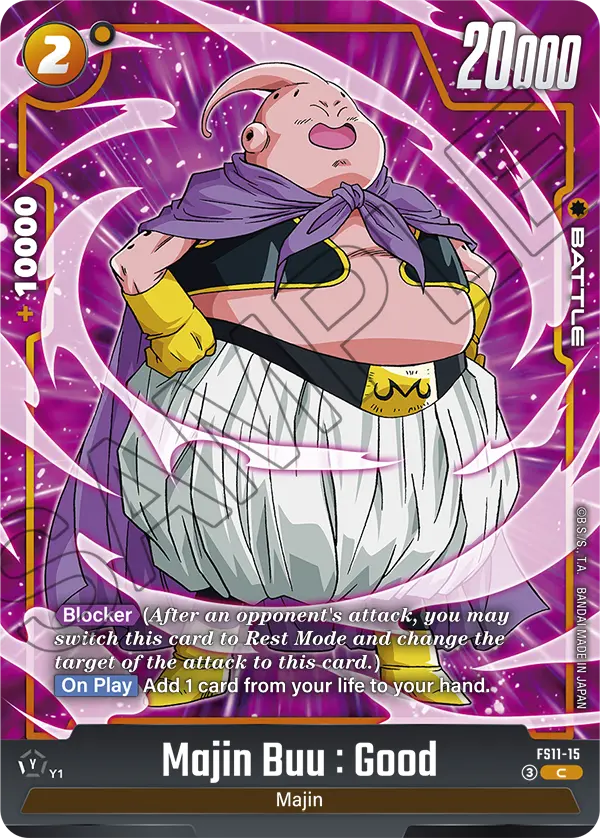 2026 Dragon Ball Super Card Game Fusion World Starter Deck EX The Phase of Evolution (FS11) #FS11-15 Majin Buu : Good; official card image from the Bandai card database; publisher sample markings retained