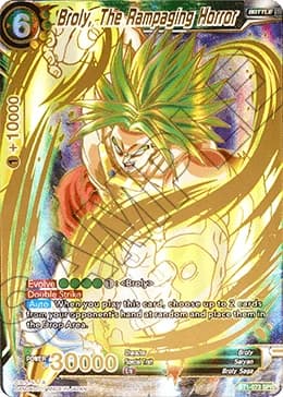 2017 Dragon Ball Super Card Game Masters Galactic Battle (DBS-B01) #BT1-073_SPR Broly, The Rampaging Horror Special Rare; official card image from the Bandai card database; publisher sample markings retained where present