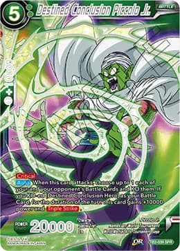 2018 Dragon Ball Super Card Game Masters World Martial Arts Tournament (DBS-TB02) #TB2-039_SPR Destined Conclusion Piccolo Jr. Special Rare; official card image from the Bandai card database; publisher sample markings retained where present