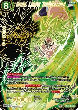 2019 Dragon Ball Super Card Game Masters Destroyer Kings (DBS-B06) #BT6-060_SPR Broly, Limits Transcended Special Rare; official card image from the Bandai card database; publisher sample markings retained where present
