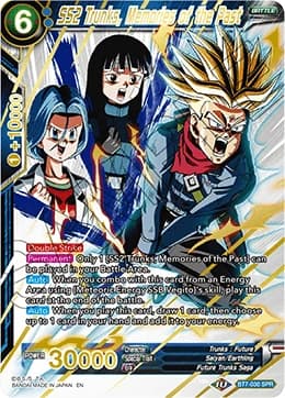 2019 Dragon Ball Super Card Game Masters Assault of the Saiyans (DBS-B07) #BT7-030_SPR SS2 Trunks, Memories of the Past Special Rare; official card image from the Bandai card database; publisher sample markings retained where present