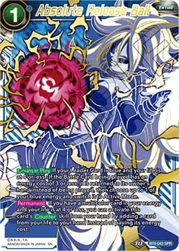 2019 Dragon Ball Super Card Game Masters Malicious Machinations (DBS-B08) #BT8-043_SPR Absolute Release Ball Special Rare; official card image from the Bandai card database; publisher sample markings retained where present