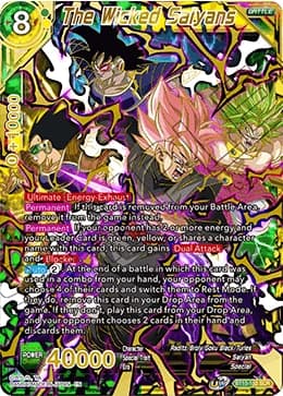 2021 Dragon Ball Super Card Game Masters Saiyan Showdown (DBS-B15) #BT15-153 The Wicked Saiyans Secret Rare; official card image from the Bandai card database; publisher sample markings retained where present
