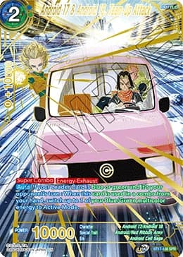 2022 Dragon Ball Super Card Game Masters Ultimate Squad (DBS-B17) #BT17-136_SPR Android 17 & Android 18, Team-Up Attack Special Rare; official card image from the Bandai card database; publisher sample markings retained where present