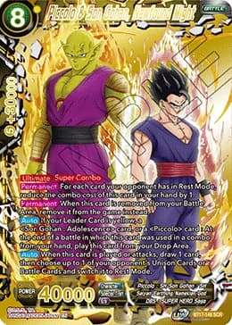2022 Dragon Ball Super Card Game Masters Ultimate Squad (DBS-B17) #BT17-148 Piccolo & Son Gohan, Newfound Might Secret Rare; official card image from the Bandai card database; publisher sample markings retained where present