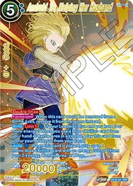 2023 Dragon Ball Super Card Game Masters Power Absorbed (DBS-B20) #BT20-041_SPR Android 18, Helping Her Husband Special Rare; official card image from the Bandai card database; publisher sample markings retained where present