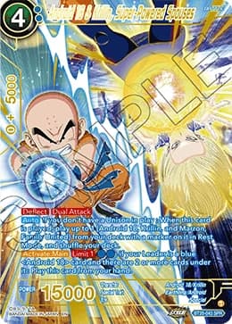 2023 Dragon Ball Super Card Game Masters Power Absorbed (DBS-B20) #BT20-043_SPR Android 18 & Krillin, Super-Powered Spouses Special Rare; official card image from the Bandai card database; publisher sample markings retained where present