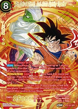 2023 Dragon Ball Super Card Game Masters Wild Resurgence (DBS-B21) #BT21-011_SPR Son Goku & Piccolo, Arch-Rivals Fighting Together Special Rare; official card image from the Bandai card database; publisher sample markings retained where present