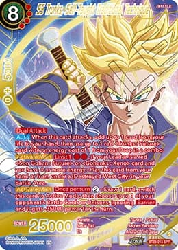 2023 Dragon Ball Super Card Game Masters Perfect Combination (DBS-B23) #BT23-015_PR SS Trunks, Self-Taught Traditional Technique Special Rare; official card image from the Bandai card database; publisher sample markings retained where present