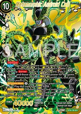 2024 Dragon Ball Super Card Game Masters Ultimate Advent (DBS-B26) #BT26-139 Metamorphic Android Cell Secret Rare; official card image from the Bandai card database; publisher sample markings retained where present