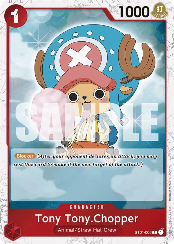 2024 One Piece Card Game One Piece Card The Best (PRB-01) #ST01-006 Tony Tony.Chopper Parallel; official card image from the Bandai card list; publisher sample markings retained