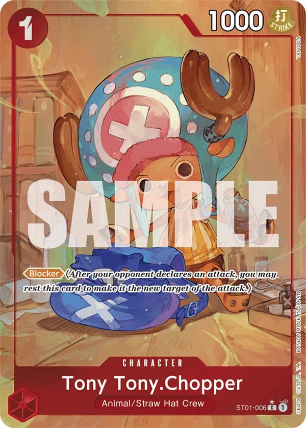 2024 One Piece Card Game One Piece Card The Best (PRB-01) #ST01-006 Tony Tony.Chopper Parallel; official card image from the Bandai card list; publisher sample markings retained