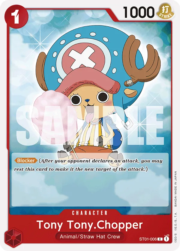 2024 One Piece Card Game One Piece Card The Best (PRB-01) #ST01-006 Tony Tony.Chopper Reprint; official card image from the Bandai card list; publisher sample markings retained