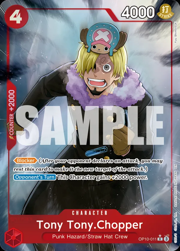 2025 One Piece Card Game One Piece Card The Best Vol. 2 (PRB-02) #OP10-011 Tony Tony.Chopper Parallel; official card image from the Bandai card list; publisher sample markings retained
