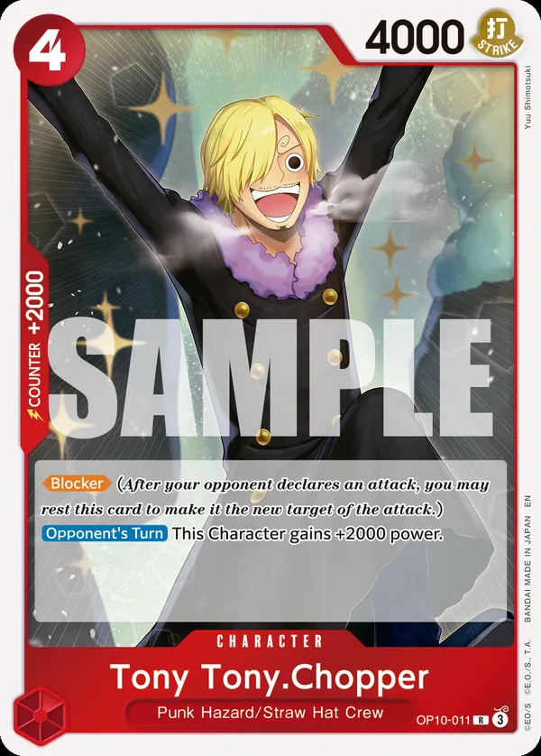 2025 One Piece Card Game One Piece Card The Best Vol. 2 (PRB-02) #OP10-011 Tony Tony.Chopper Reprint; official card image from the Bandai card list; publisher sample markings retained
