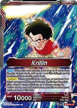2026 Dragon Ball Super Card Game Masters Fearsome Rivals (DBS-B29) #BT29-001_PR Krillin Special Leader Rare; official card image from the Bandai card database; publisher sample markings retained where present