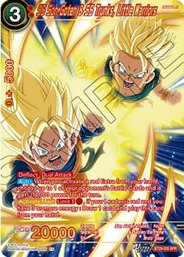 2026 Dragon Ball Super Card Game Masters Fearsome Rivals (DBS-B29) #BT29-005_SPR SS Son Goten & SS Trunks, Little Warriors Special Rare; official card image from the Bandai card database; publisher sample markings retained where present