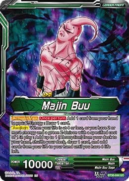 2026 Dragon Ball Super Card Game Masters Three Glorious Fighters (DBS-B30) #BT30-044_PR Majin Buu Special Leader Rare; official card image from the Bandai card database; publisher sample markings retained where present