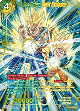 2026 Dragon Ball Super Card Game Masters Three Glorious Fighters (DBS-B30) #BT30-138_SPR SS Son Goten, Spirit Explosion Special Rare; official card image from the Bandai card database; publisher sample markings retained where present