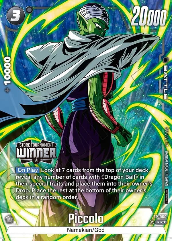 Dragon Ball Super Card Game Fusion World Tournament Pack08 WINNER #FP-056 Piccolo Parallel; official card image from the Bandai card database; publisher sample markings retained