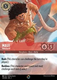 2023 Disney Lorcana The First Chapter #212/204 Maui, Hero to All Enchanted, official card render (not a photograph of a copy)