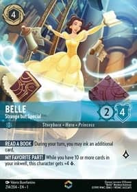 2023 Disney Lorcana The First Chapter #214/204 Belle, Strange but Special Enchanted, official card render (not a photograph of a copy)
