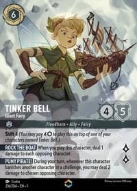 2023 Disney Lorcana The First Chapter #216/204 Tinker Bell, Giant Fairy Enchanted, official card render (not a photograph of a copy)