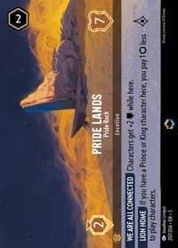 2024 Disney Lorcana Into the Inklands #207/204 Pride Lands, Pride Rock Enchanted, official card render (not a photograph of a copy)