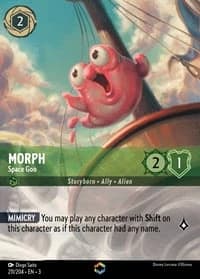 2024 Disney Lorcana Into the Inklands #211/204 Morph, Space Goo Enchanted, official card render (not a photograph of a copy)