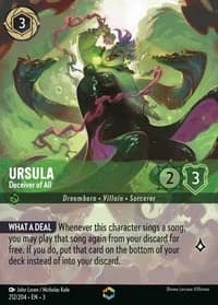 2024 Disney Lorcana Into the Inklands #212/204 Ursula, Deceiver of All Enchanted, official card render (not a photograph of a copy)