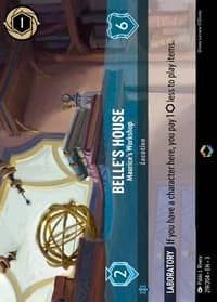 2024 Disney Lorcana Into the Inklands #219/204 Belle's House, Maurice's Workshop Enchanted, official card render (not a photograph of a copy)