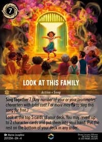 2024 Disney Lorcana Ursula's Return #207/204 Look at This Family Enchanted, official card render (not a photograph of a copy)