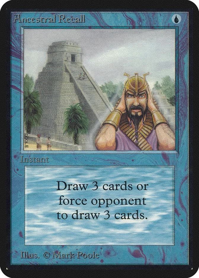 Ancestral Recall card front