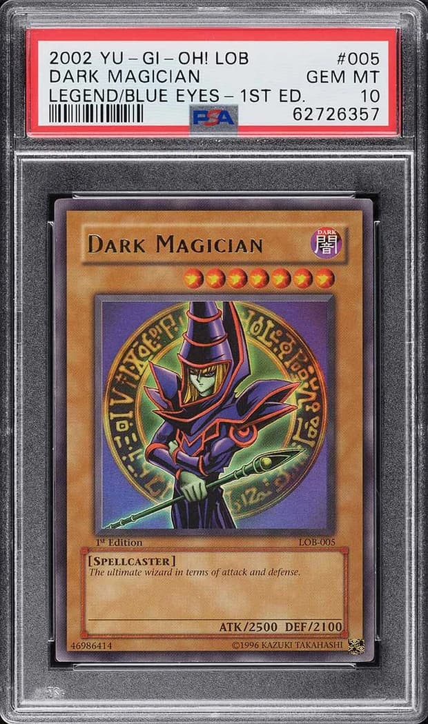 Dark Magician 1st Edition slab front
