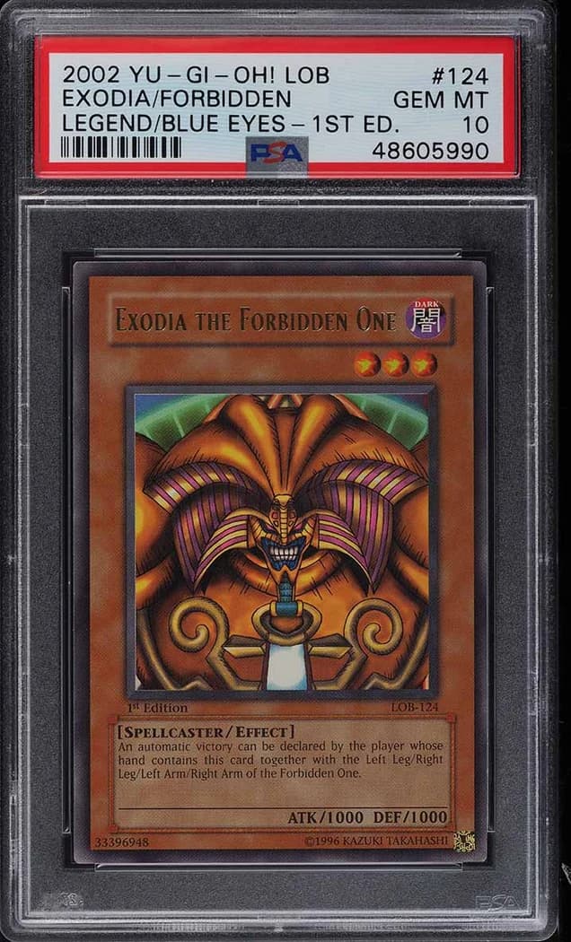 Exodia the Forbidden One 1st Edition slab front