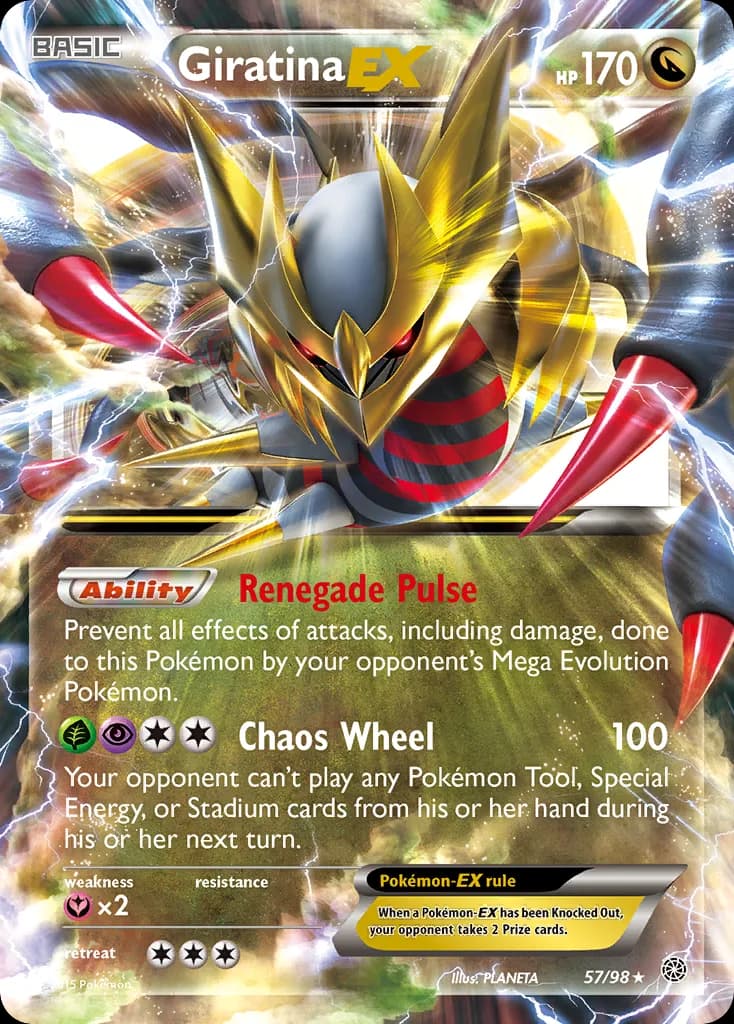 Giratina-EX card front, Ancient Origins 57/98