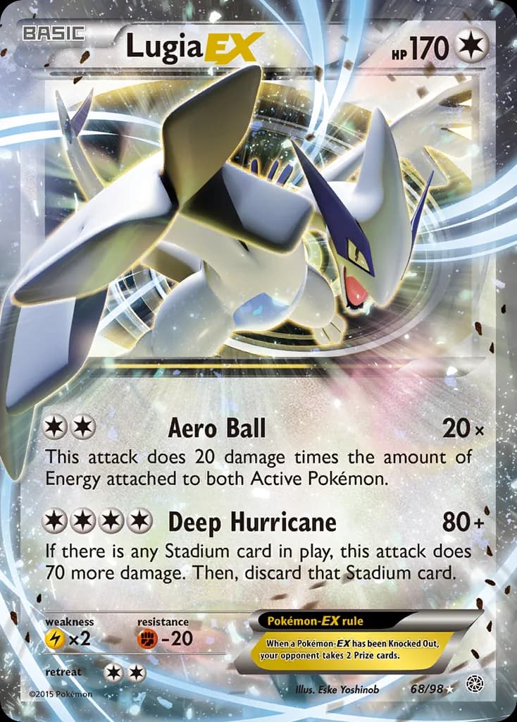 Lugia-EX card front, Ancient Origins 68/98