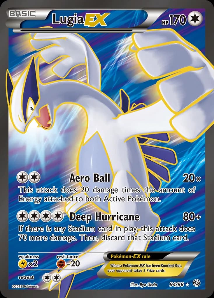 Lugia-EX card front, Ancient Origins 94/98