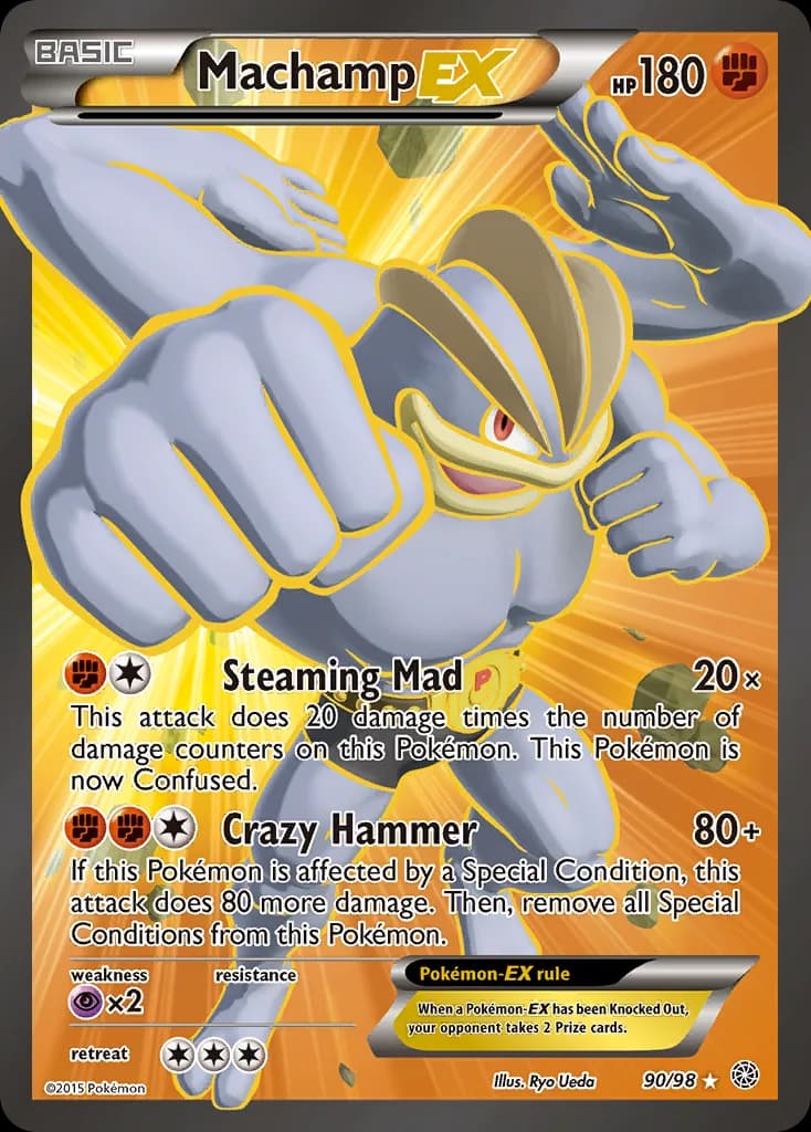 Ancient Origins Machamp-EX card front, 90/98