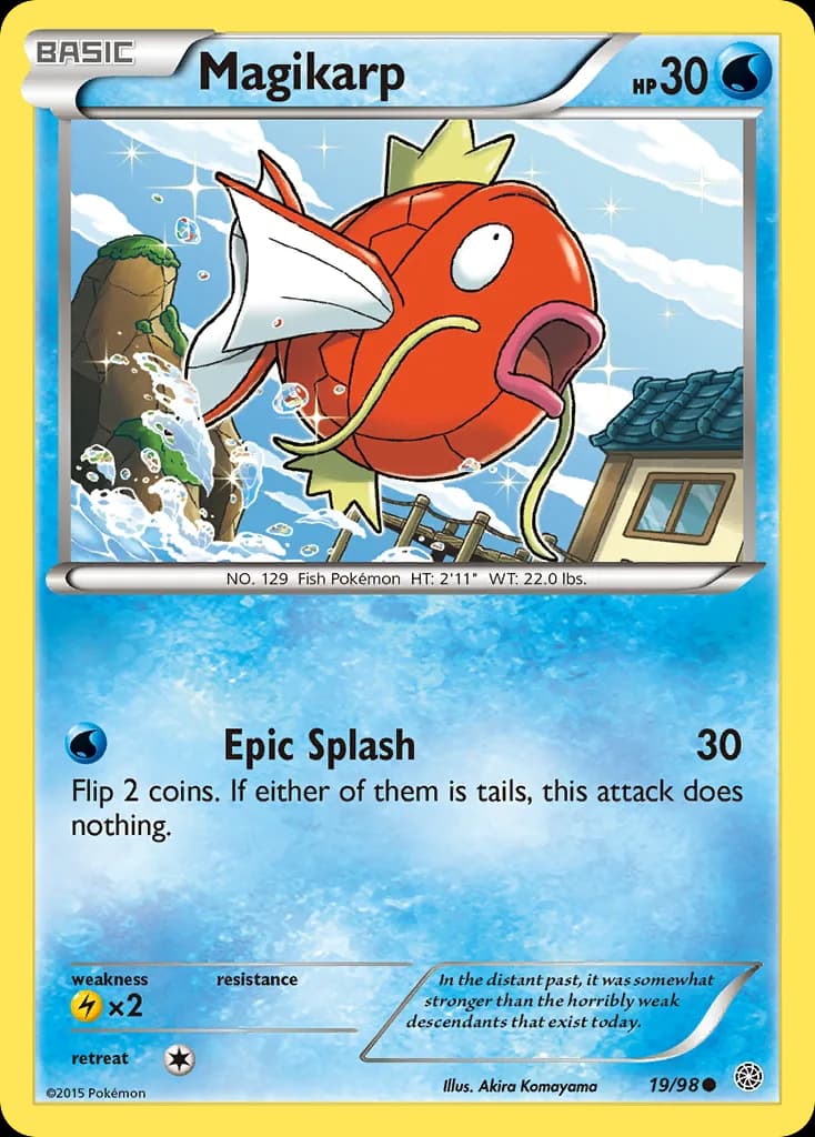 Ancient Origins Magikarp card front, 19/98